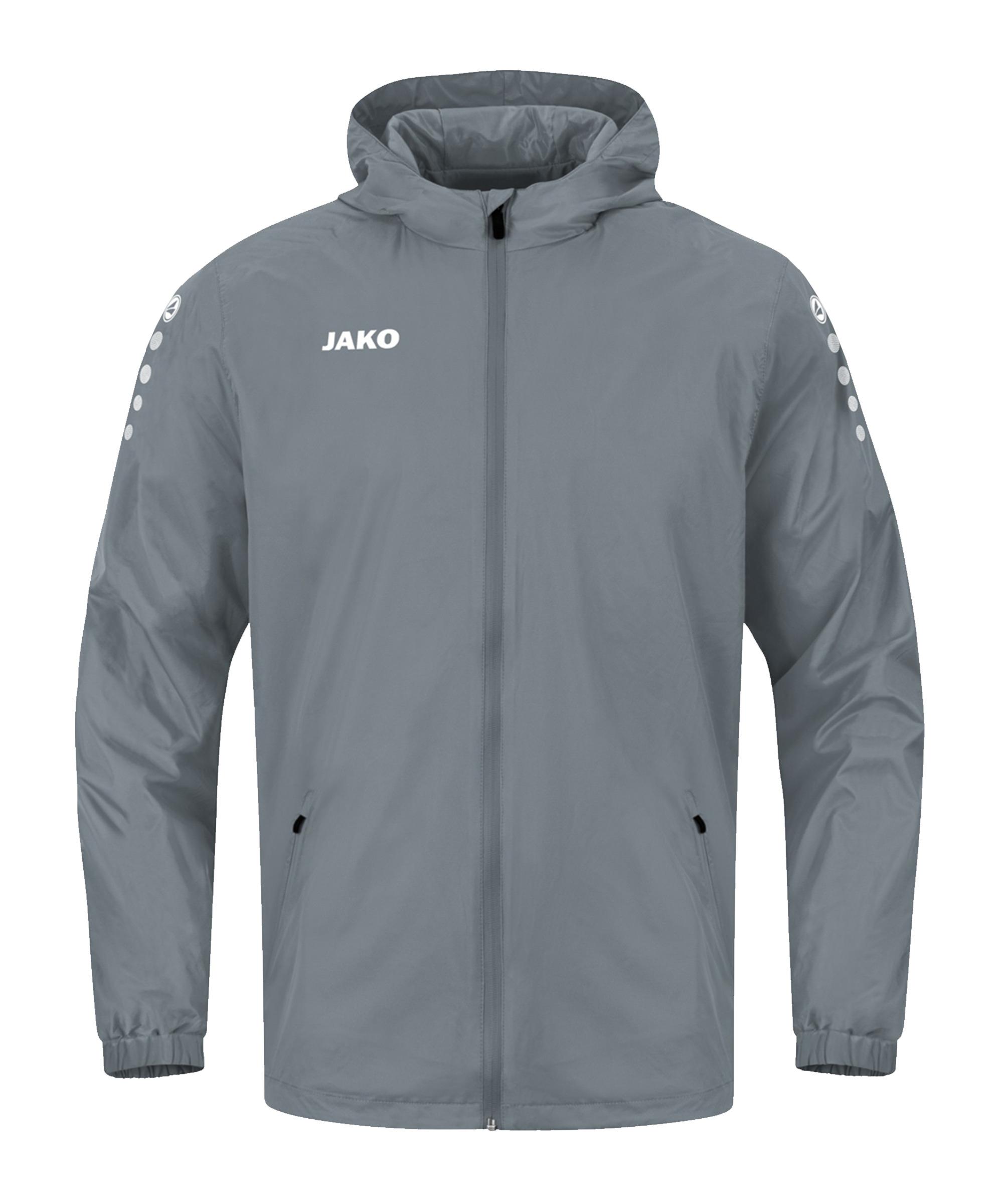 JAKO Team 2.0 Allwetterjacke Kids Dunkel Regenjacke Kinder - grau