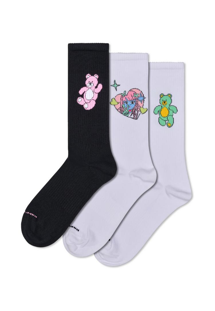 Happy Socks Happy Socks 3-Pack Teddy Bear Socks Socken - pink - 0 | SportScheck