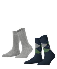 Burlington Everyday Mix SO 2-Pack Freizeitsocken Damen marine (6123)