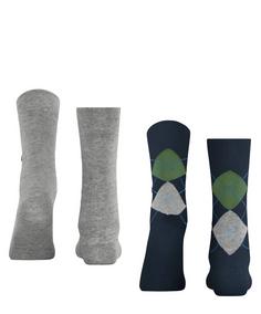 Rückansicht von Burlington Everyday Mix SO 2-Pack Freizeitsocken Damen marine (6123)