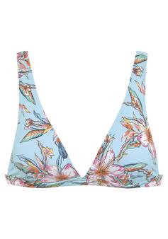 Lascana Triangel-Bikini-Top Bikini Oberteil Damen hellblau bedruckt