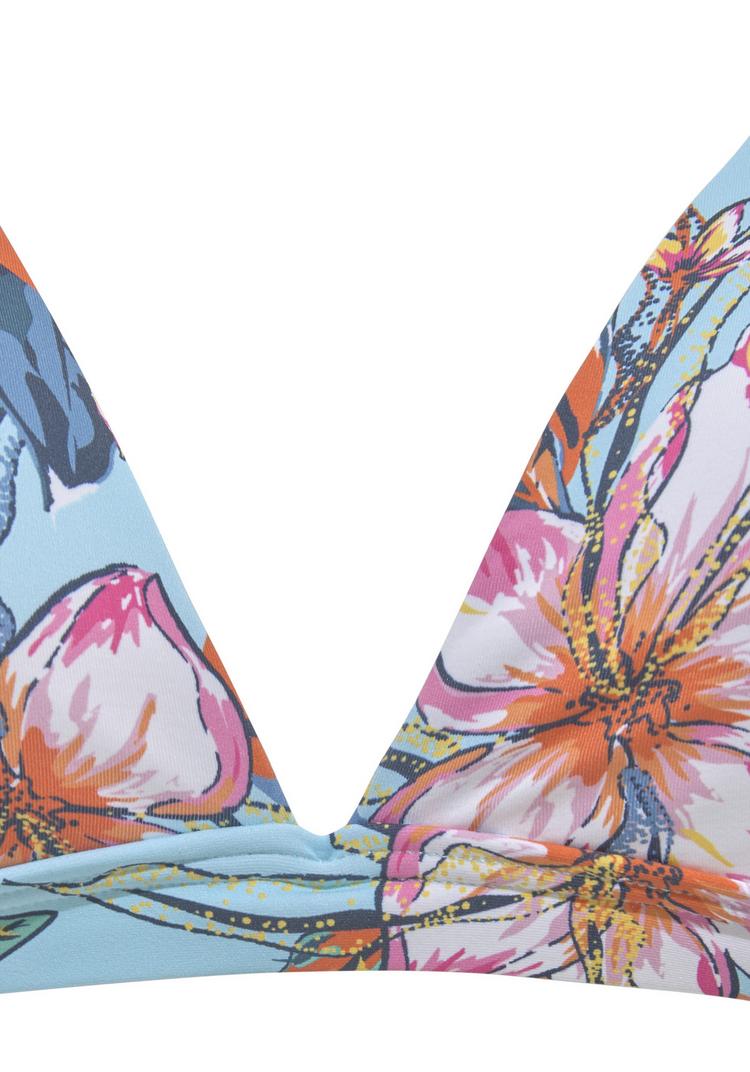 Lascana Lascana Triangel-Bikini-Top Bikini Oberteil Damen - hellblau bedruckt - 2 | SportScheck