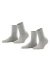ESPRIT Ribbed Cuff SO  2-Pack Socken Damen - light grey (3400)