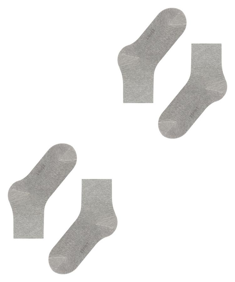 ESPRIT ESPRIT Ribbed Cuff SO  2-Pack Socken Damen - light grey (3400) - 2 | SportScheck