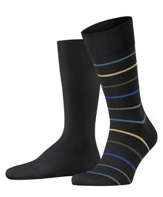 ESPRIT Fine Stripe  2-Pack Freizeitsocken Herren black (3000)