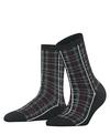 ESPRIT Check SO Socken Damen - ANTHRAZIT (3085)