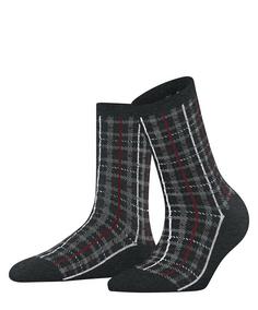 ESPRIT Check SO Freizeitsocken Damen ANTHRAZIT (3085)