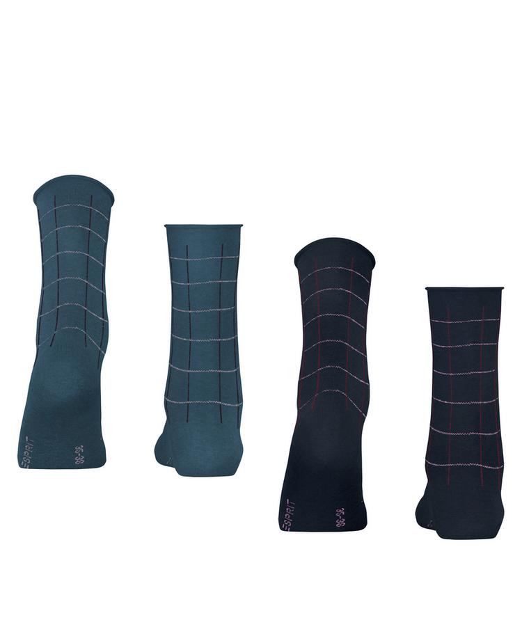 ESPRIT ESPRIT Checks SO 2-Pack Socken Damen - sortiment (0050) - 0 | SportScheck