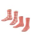 ESPRIT Check SO 2-Pack Socken Kinder - heather pink mel. (8386)