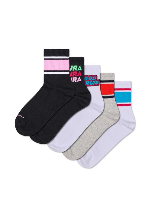 Happy Socks 5-Pack Simple Stripe Short Crew Sock Socken