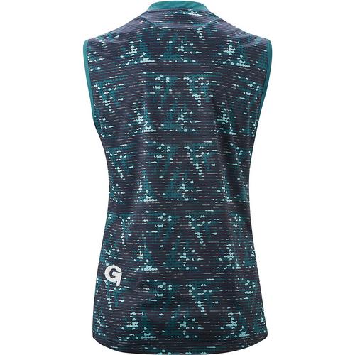 Rückansicht von Gonso Agneda Fahrradtrikot Damen Blau3026