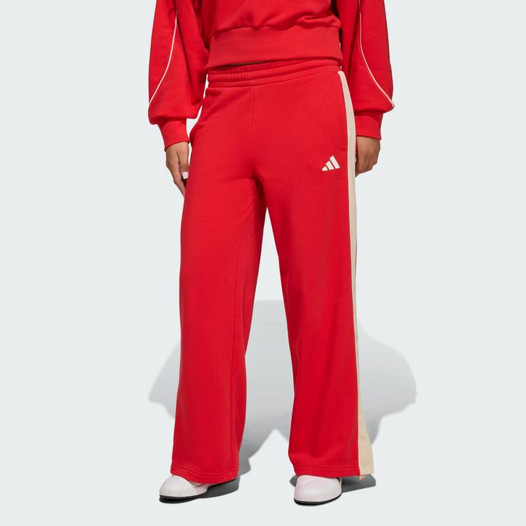 adidas adidas STADIUM HOSE MIT WEITEM BEIN Stoffhose Kinder - Pure Ruby / Off White - 0 | SportScheck