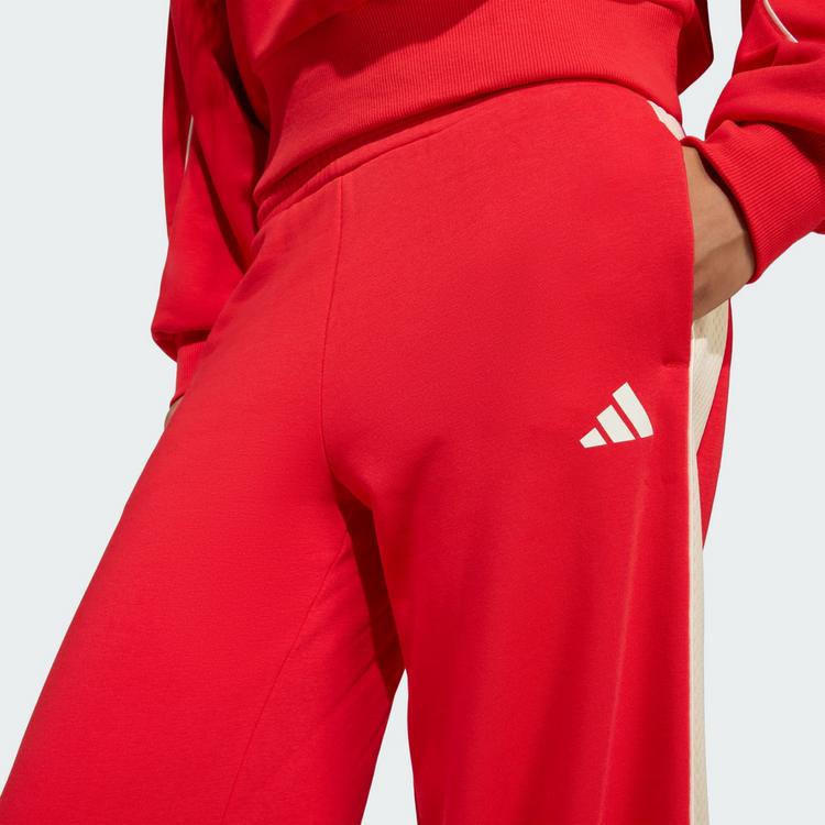 adidas adidas STADIUM HOSE MIT WEITEM BEIN Stoffhose Kinder - Pure Ruby / Off White - 0 | SportScheck
