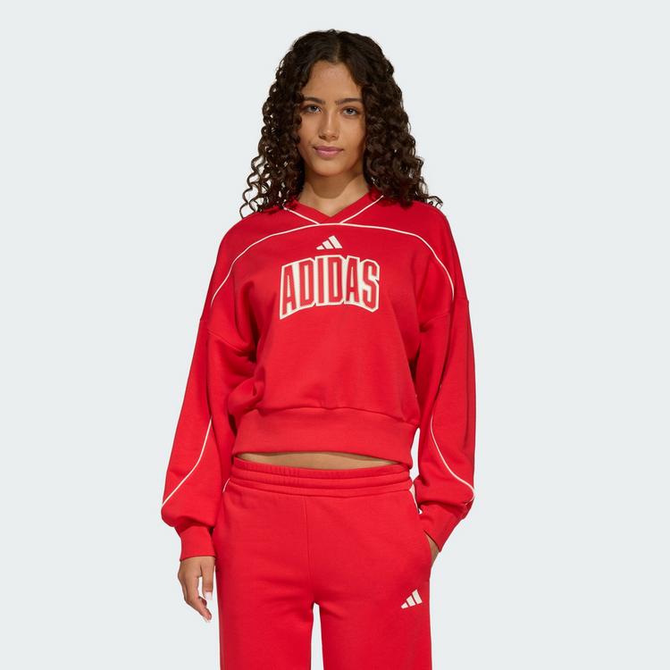 adidas adidas STADIUM SWEATSHIRT Sweatshirt Kinder - Pure Ruby / Off White - 0 | SportScheck