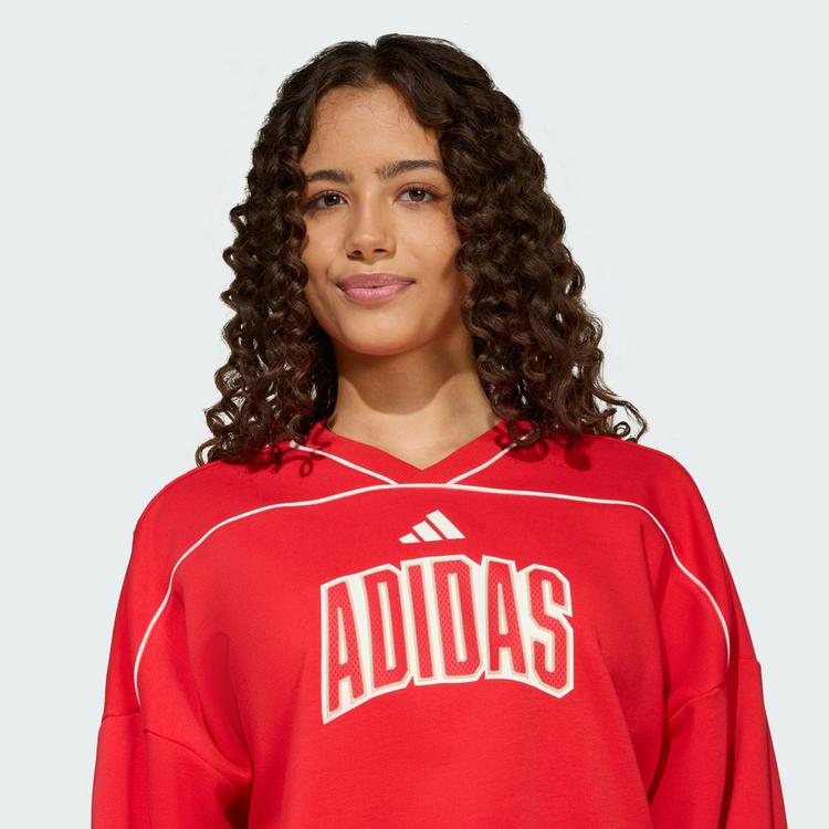 adidas adidas STADIUM SWEATSHIRT Sweatshirt Kinder - Pure Ruby / Off White - 0 | SportScheck