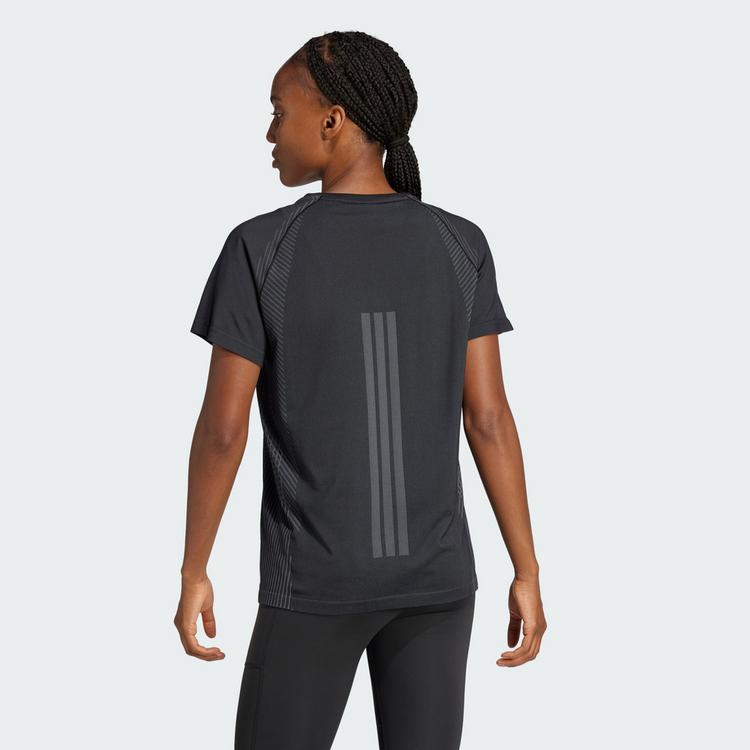 adidas adidas T-Shirt, nahtlos, gestrickt Funktionsshirt Damen - Black / Grey Six - 1 | SportScheck