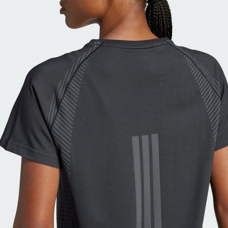 adidas adidas T-Shirt, nahtlos, gestrickt Funktionsshirt Damen - Black / Grey Six - 0 | SportScheck