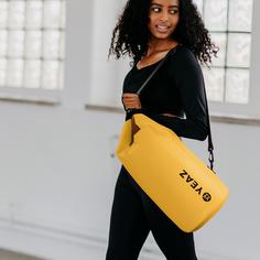 Rückansicht von YEAZ Isar 40L Packsack Yellow Sun