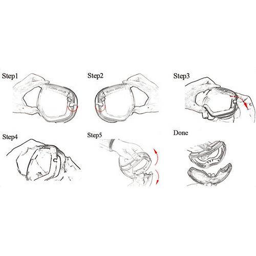 Rückansicht von YEAZ XTRM-SUMMIT Skibrille Shadow