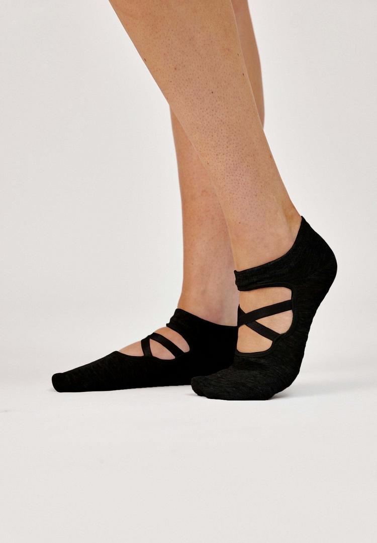 Snocks Snocks Pilates Socken mit Riemchen Socken - Mix (Schwarz/Grau) - 2 | SportScheck