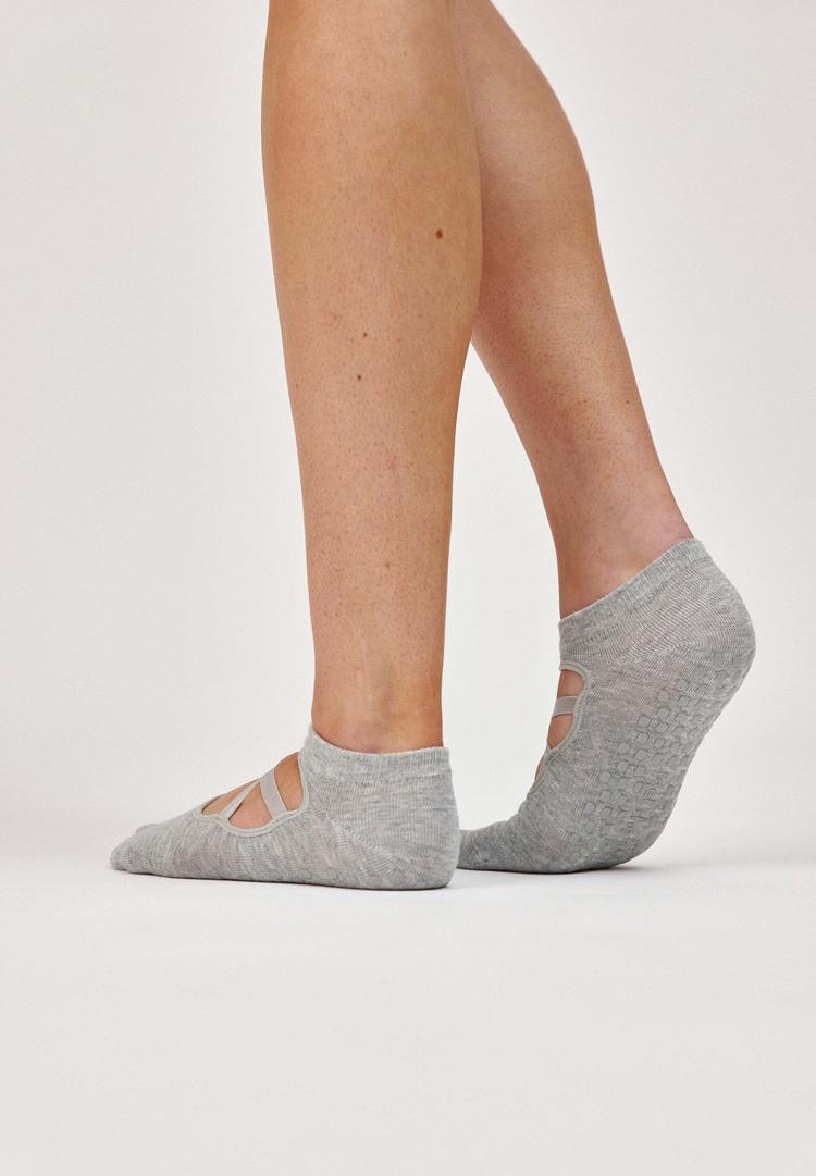 Snocks Snocks Pilates Socken mit Riemchen Socken - Mix (Schwarz/Grau) - 5 | SportScheck