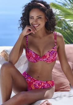 Rückansicht von Vivance Bügel-Bikini-Top Bikini Oberteil Damen pink bedruckt