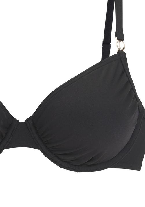 Rückansicht von Lascana Bügel-Bikini-Top Bikini Oberteil Damen schwarz