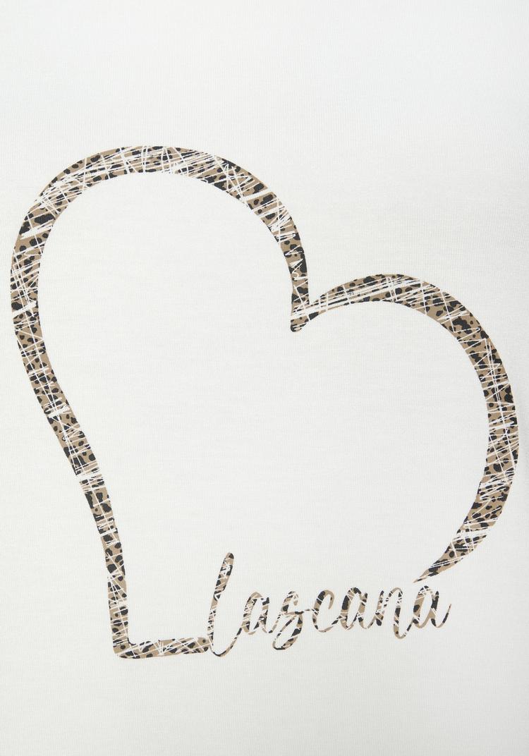 Lascana Lascana Kurzarmshirt T-Shirt Damen - creme - 1 | SportScheck