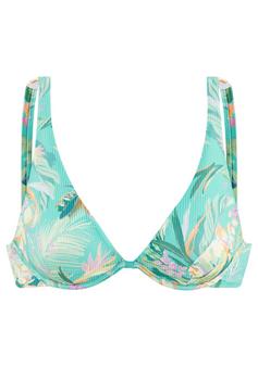 VENICE BEACH Bügel-Bikini-Top Bikini Oberteil Damen türkis bedruckt
