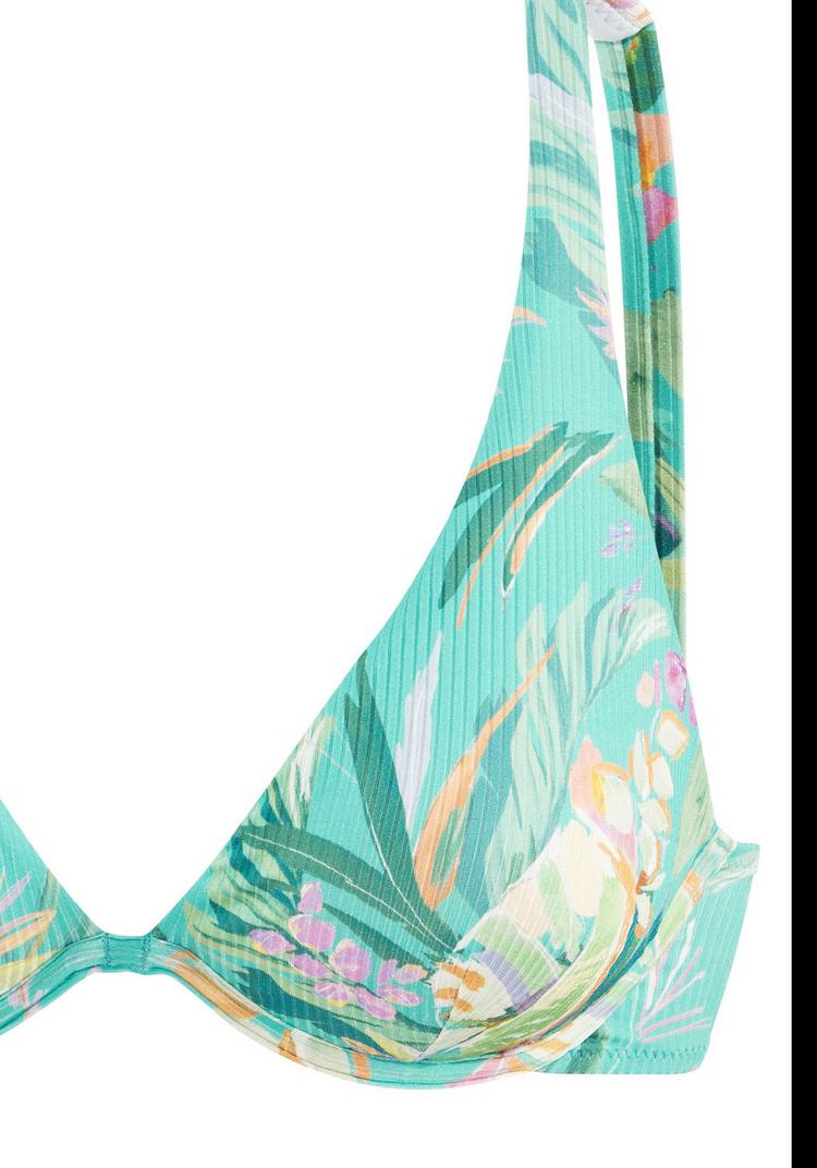 VENICE BEACH VENICE BEACH B&uuml;gel-Bikini-Top Bikini Oberteil Damen - t&uuml;rkis bedruckt - 0 | SportScheck