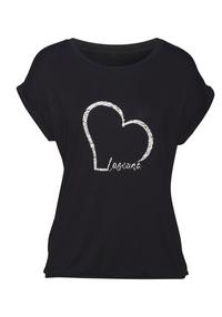 Lascana Kurzarmshirt T-Shirt Damen - schwarz