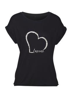 Lascana Kurzarmshirt T-Shirt Damen schwarz