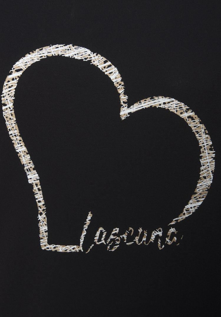 Lascana Lascana Kurzarmshirt T-Shirt Damen - schwarz - 1 | SportScheck