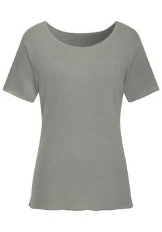Lascana Rundhalsshirt T-Shirt Damen lindgrün