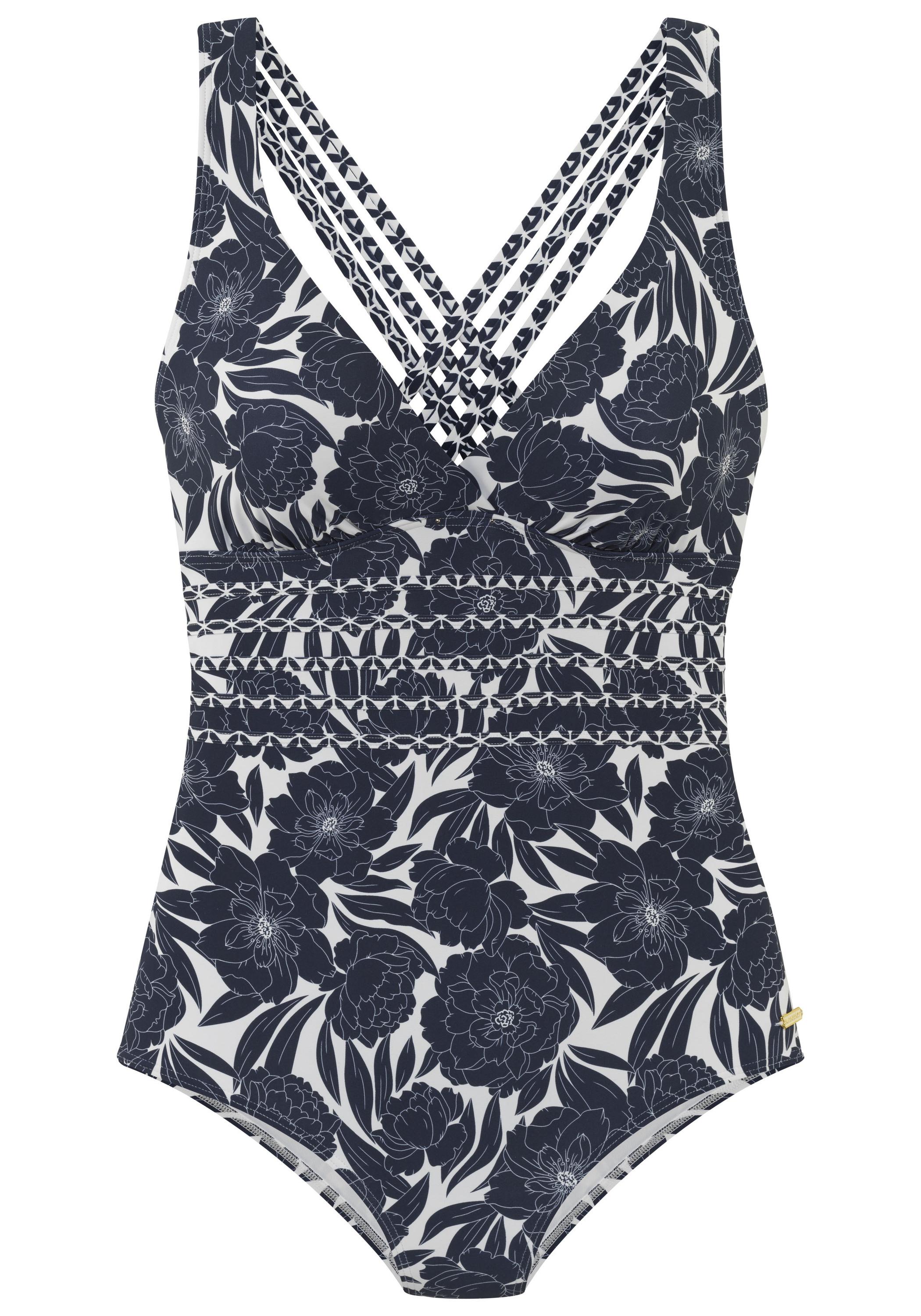 sunseeker Badeanzug Badeanzug Damen - marine bedruckt