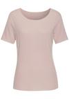 Lascana Rundhalsshirt T-Shirt Damen - rosa