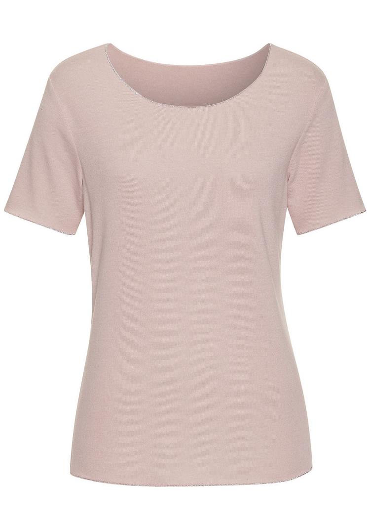 Lascana Lascana Rundhalsshirt T-Shirt Damen - rosa - 0 | SportScheck