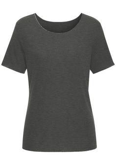 Lascana Rundhalsshirt T-Shirt Damen anthrazit