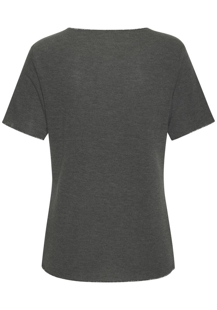 Lascana Lascana Rundhalsshirt T-Shirt Damen - anthrazit - 0 | SportScheck