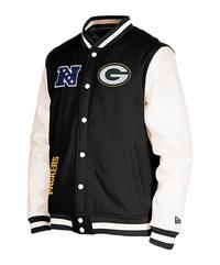 New Era Green Bay Packers Varsity Jacke Sweatjacke Herren - schwarz