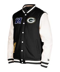 New Era Green Bay Packers Varsity Jacke Sweatjacke Herren schwarz