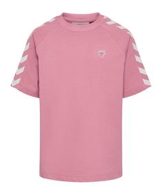 hummel Archive Loose S/S T-Shirt Kids Weiß T-Shirt Kinder rosa
