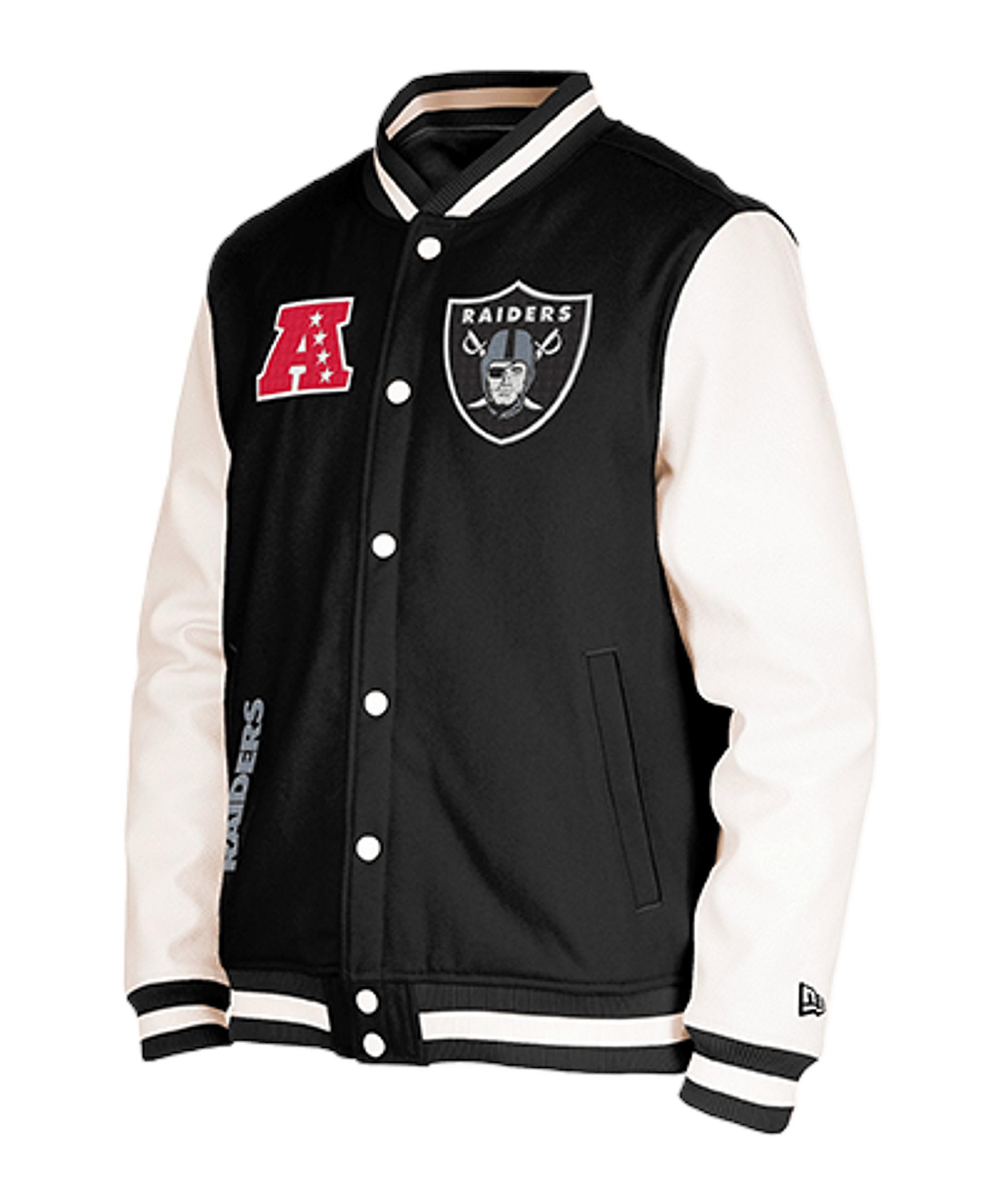 New Era Las Vegas Raiders Varsity Jacke Sweatjacke Herren - schwarz