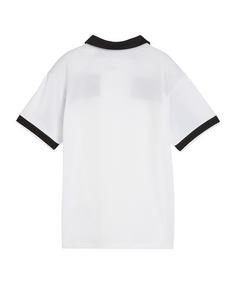 Rückansicht von PUMA teamCLASSIC Match Trikot Kids Weiß Fußballtrikot Kinder weissschwarz