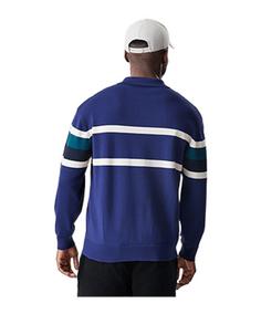 Rückansicht von New Era MLB Knit Rugby New York Yankees Hemd T-Shirt Herren blau