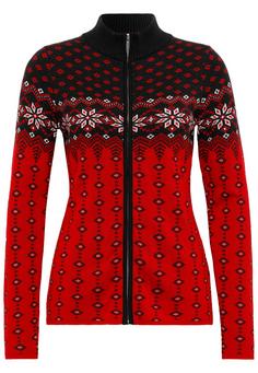 Krimson Klover Glade Cardigan Sweatshirt Damen racing red