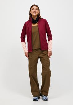Rückansicht von Peak Performance Fleecejacke Damen weinrot