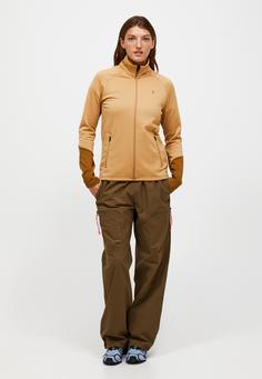 Rückansicht von Peak Performance Fleecejacke Damen CAMEL