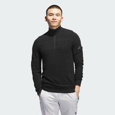 Rückansicht von adidas Ultimate365 Tour Wind Knit Quarter-Zip. Funktionssweatshirt Herren Black