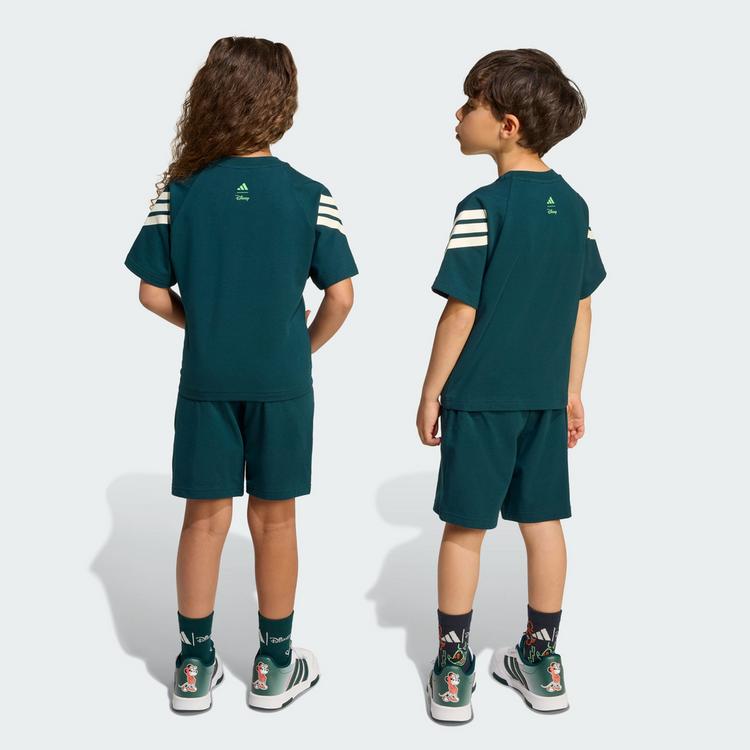 adidas adidas Disney Micky Maus T-Shirt-Set Kinder Trainingsanzug Kinder - Aurora Ivy / Off White / Lime Burst - 2 | SportScheck